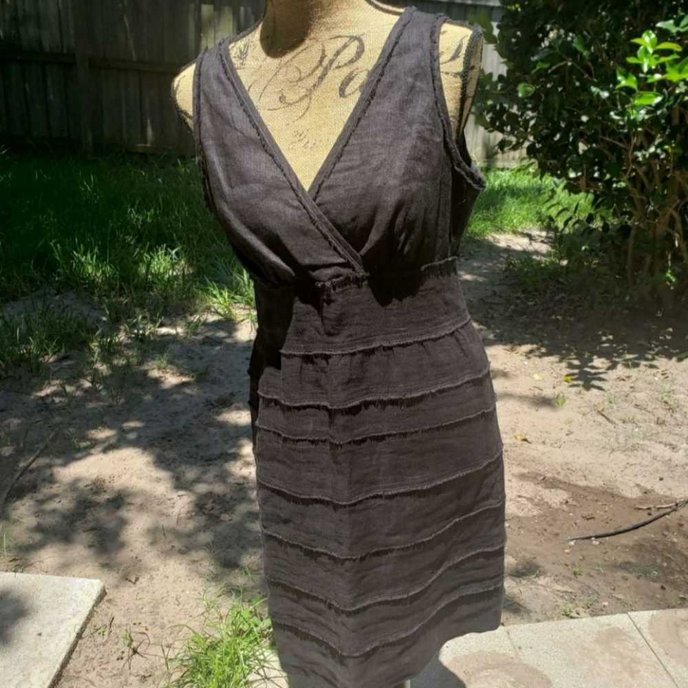 Talbots Black Linen Dress - Picture 5 of 10